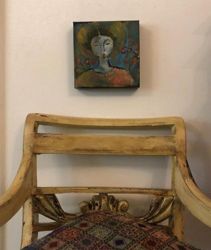 Eastern Woman in apricot colors