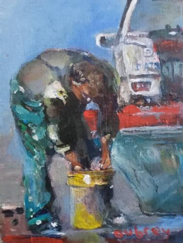 Washing the day’s catch